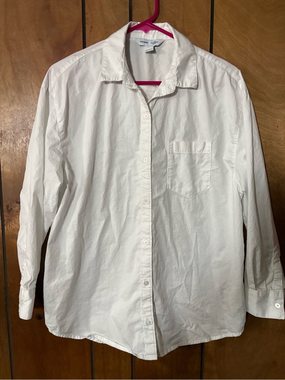 Womens Old Navy Boyfriend Button Top